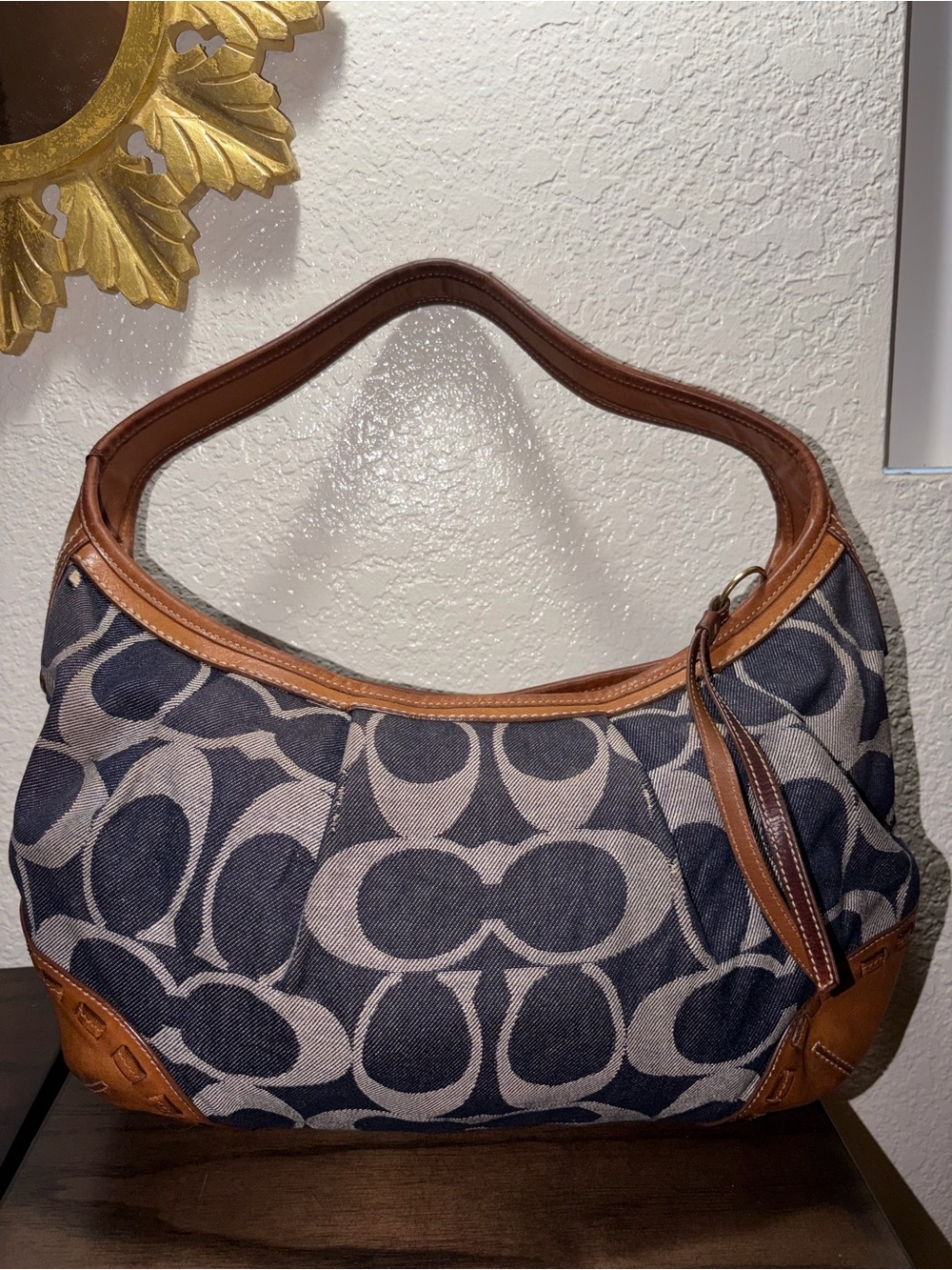 Coach Ergo Vintage Denim Signature Hobo Shoulder Bag